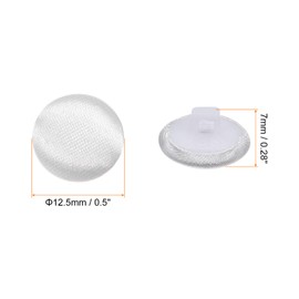 sourcing map 30pcs Satin Buttons 0.5" (12.5mm) Smooth Satin Covered Round Tuxedo Buttons with Shank Cloth Buttons for Bridal Wedding Dress Blouse Suits DIY, White