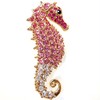 Navachi 18k Gold Plated Red Crystal Hippocampus Sea Horse Az7273b
