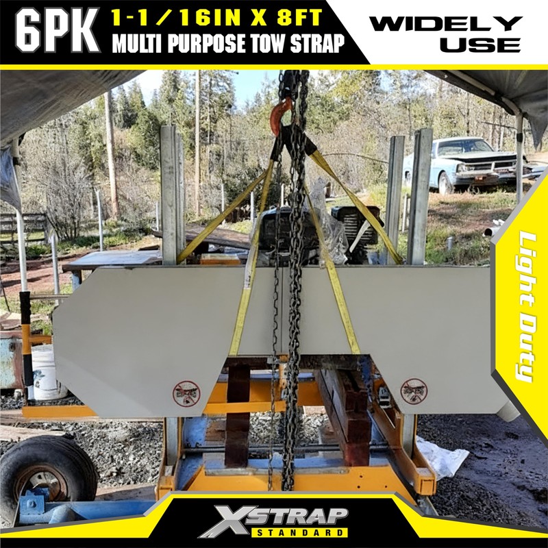 XSTRAP STANDARD 6PK 1" x8' Lift Sling Web Strap/Wear Guard