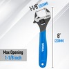 SHALL 8 Inch Adjustable Wrench, Cr-V Steel Spanner with Cushion