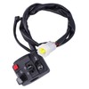 7/8in Motorcycle Handlebar Switch Horn Button Headlight Turn Signal Fog
