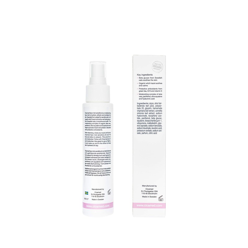 Cicamed Face Mist Cooling Moisturizer and Setting Spray for Sensitive