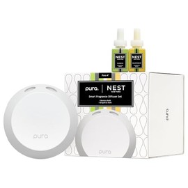 NEST New York x Pura 4 Smart Fragrance Diffuser Set, Bamboo & Grapefruit - Includes 1 of Each - Up to 240+ Hours of Scent - Alexa Compatible - Free from Formaldehyde, Parabens & Phthalates