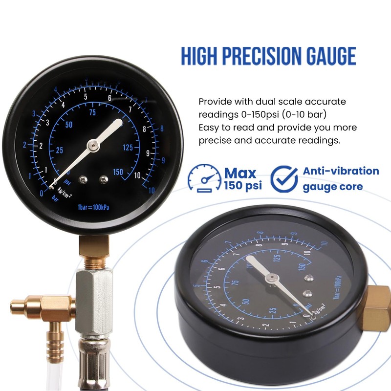 Lichamp Automotive Fuel Pressure Test Kit, Fuel Pump & Rail