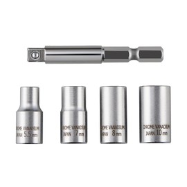 Hozan Socket Set for Electric Drivers, Compatible Models: D-700/D-700-1, Size: 5.5/7/8/10mm J-70-20