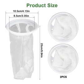 IBC Lid Filter, Replacement Filter Nylon Filter, IBC Filter, IBC Tank Accessories Filter, White, Washable IBC Lid Filter, IBC Container Filter, IBC Tank Filter for IBC Rainwater Tank, Aquariums, Pack