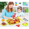 KIMSTONE Kids Pretend Play Food Sets Fake Food Toy Toddler