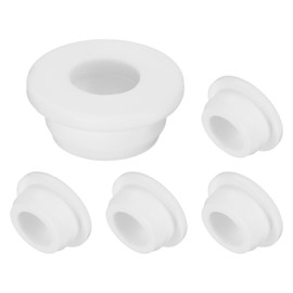 M METERXITY 5-Pack 1 Inch Drill Hole, 5/8 Inch ID Silicone Rubber Grommets for Wiring, Wire Cable, Hole Plugs, Automotive, Firewall, Desk, Water Pipe, Hydroponic [White]