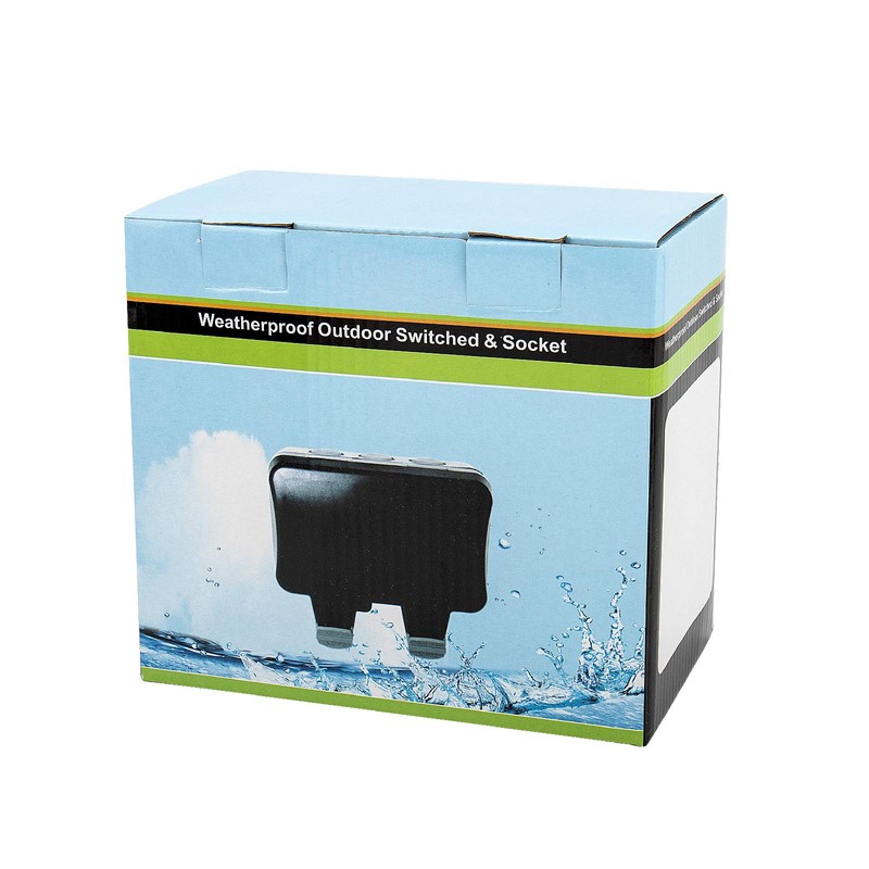 IP66 Double Socket with USB Ports Electric Waterproof Wall Socket