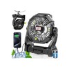 30000mAh Rechargeable Camping Fan with LED Lantern,Portable Battery Powered Outdoor