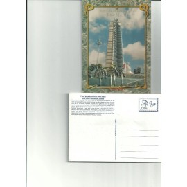 Havana Plastic Postcard of Jose Marti Civic Square in relief 6"x4" Limited Ed