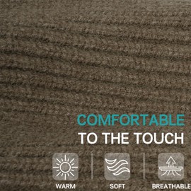 CHATSZ Fisherman Beanie, Trawler Watch Cap Beanie Hat, Knit Warm Winter Skull Cap, Unisex Ski Hat for Men, Winter Hat for Women - Coffee