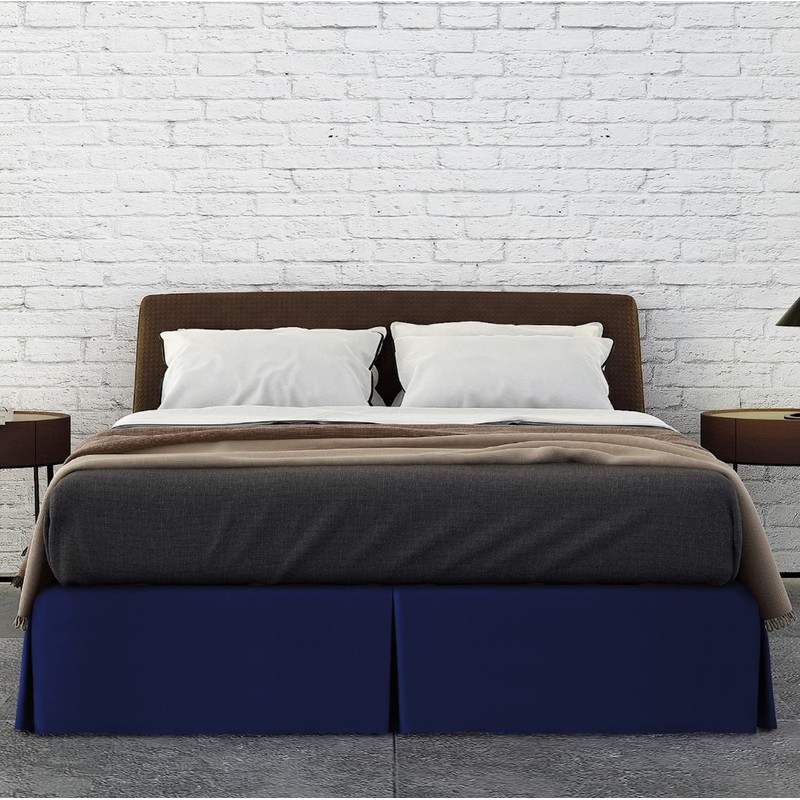 Linen Home Box Pleated Base Valance Sheet 4ft Small Double