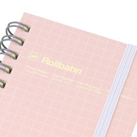 Delphonics Rolburn Notebook with Pocket, Schola, Mini (Baby Pink)