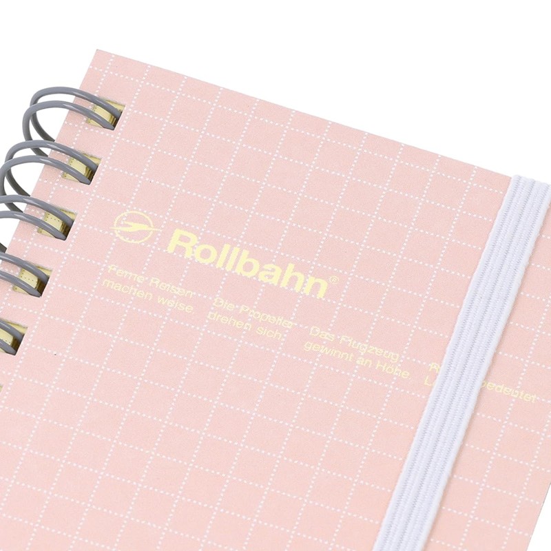 Delphonics Rolburn Notebook with Pocket, Schola, Mini (Baby Pink)
