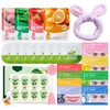 30 Pcs Spa Party Supplies for Girls - Sleepover Spa Kit - Mother's Day Gifts for Mom - S pa Party Favors with Face Masks & Lip Mask & Eye Mask & Sleeping Ma sk & Clay Ma sk & Ma sk Brush & Headband