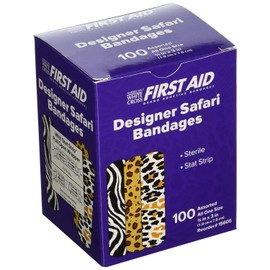 Safari Bandages, 3/4"x3", 100 Stat-Strips, Great for Kids & Adults Too