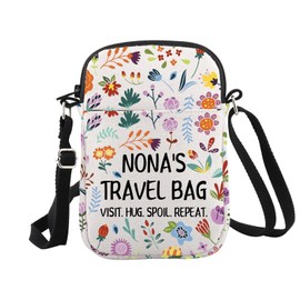 JTOUK Nona Makeup Gift Nona Travel Bag Best Nona Ever Gift Mother’s Day Gift for Nona Grandma (Nona Travel CR EU)