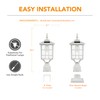 Kemeco ST4224Q-W Solar Post Light Outdoor Led Squared Frame Fixture