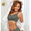 Xcutting Women's Thin Bra Without Underwire Soft Bustier Seamless Bra