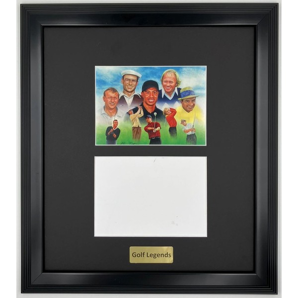 Team Up with Golf Legends! Framed and Matted Personalized Picture.
