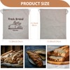 Hacinbiz 3 Pack Linen Bread Bags with Inner Lining -