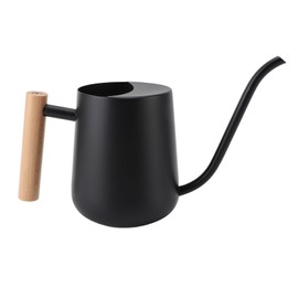 Stainless Steel Watering Can Modern Nordic Style Long Spout Water Can for Succulent Bonsai Garden Flower 1L Capacity Black