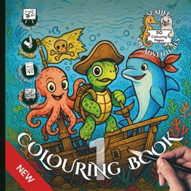 Sealife on Adventures – Colouring Book 1 – Detailed Doodle Style: 50 Designs in 25 Fun Settings for Adults and Kids