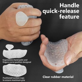 Original Weight Lifting Grips for Men Women Palm Protection, Ergonomics Fingerless Clear Rubber Gym Hand Grips for Weight Lifting, Deadlifts, Gym Workout Gloves for Bodybuilding