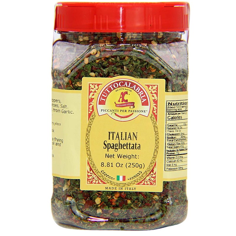 TUTTOCALABRIA Spaghetti Sauce Seasoning, Spicy Italian Spaghettata, Product of Italy,