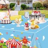QUERICKY 4 Pack Circus Theme Tablecloths, 51x87'' Carnival Plastic Disposable