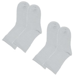 Easy Socks, Gentlemen, Short Length, 2 Pairs Set, Made in Japan, No Elastic Waist, Loose, Loose, Men's, Non-Slip, Nursing Care Worker Idea, gray