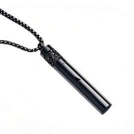 phaxud - Collar de acero inoxidable para respirar con atención plena para ansiedad, actualizaciones originales para dejar de fumar con difusor de aceites esenciales, joyería multifuncional, 6, Acero