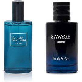 Men's Cologne SetSavageExt&Cool Ocean Men Eau De Toilette for Male Wonderful Scent Perfume for Men 3.4 Fl Oz Each Elegant Natural Spray Bottle For Daily Used