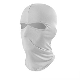 Unbranded 3 Hole Full Face Mask Women Men Thin Balaclava UV Protection Tactical Face Mask - 2 Hole White