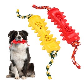 Indestructible Dog Chew Toys for Aggressive Chewers, Tough Puppy Teething Sticks for Small Medium Large Dogs, for Dental Health & Boredom Relief, Safe Non-Toxic Pet Entertainment Toy (Yellow)