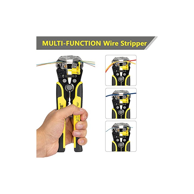 Firecore pelacables automático,Alicate terminales kit con 230 terminales,pelacable Multifuncional para