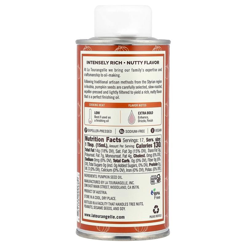 La Tourangelle Toasted Pumpkin Seed Oil, 8.45 fl oz (250