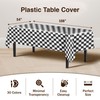 4-Pack Checkered Plastic Table Cloth - 54In. x 108In. Disposable