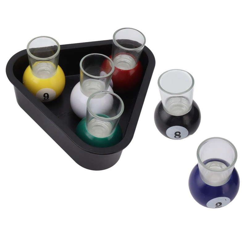 Zerodis 6pcs Billiards Pool Balls Shot Glasses - Fun and