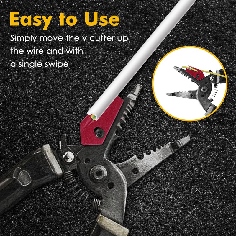 Enhon 2 Pack V Cutter NMSC Cable Stripper, Stainless Steel