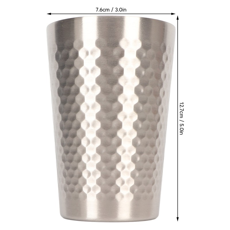 2pcs 304 Stainless Steel Cup 350ml Durable Multipurpose Water Coffee