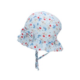 Sterntaler Girls' Blue Flower Hat, turquoise