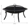 Sunnydaze 29-Inch Portable Fire Pit Bowl with Spark Screen, Fireplace