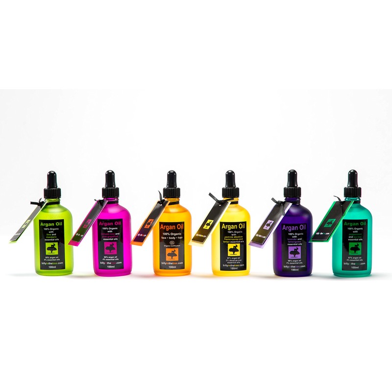 Pure Argan Oil with Jasmine Absolute,Frankincense and Lemon Essential Oils.100%