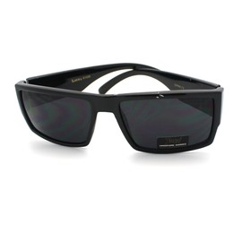 Shiny Black Locs Old School Gangster Rapper Style Sunglasses Square Frame