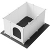 HOOBRO Cat Litter Box Enclosure with Large Oxford Mat, Extra