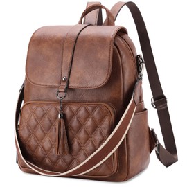 VX VONXURY Backpack Purse for Women Fashion Anti-Theft PU Leather Backpack Shoulder Bag Convertible 2 Ways for Travel Work