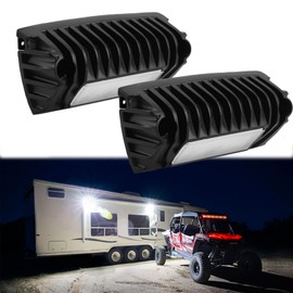Chelhead RV Lights Exterior, 12V RV Porch Light Aluminum Low Current Led Scene Lighting Compatible with RV Outdoor Camper Trailers Truck Porches Towing 5th Wheels Utility Vehicles