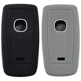 REPROTECTING Silicone Rubber Key Fob Cover Compatible with 2014-2021 5 Button Acura ILX MDX RDX RLX TLX KR537924100 Black/Grey